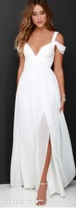 Lulu's XS Ocean of Elegance Ivory Maxi Dress